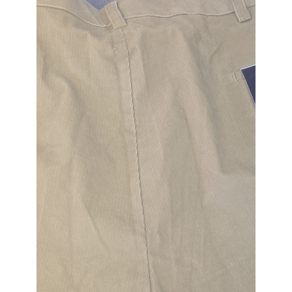 NWT Haggar Corduroy Pants Mens 44x32 Khaki Tan Classic Fit Stretch Expandable - Picture 11 of 14